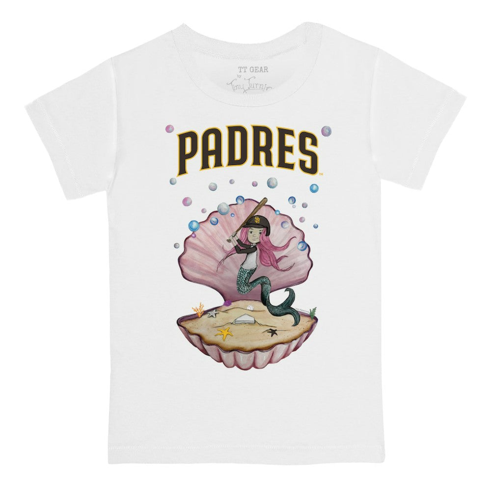 San Diego Padres Tiny Turnip Youth Mermaid T-Shirt - White