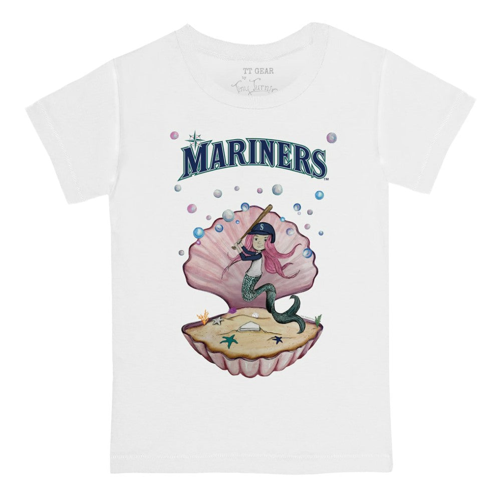 Seattle Mariners Tiny Turnip Youth Mermaid T-Shirt - White