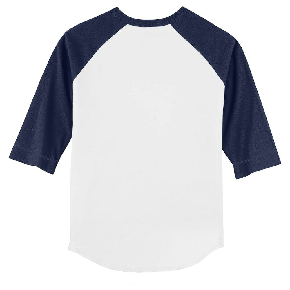 Atlanta Braves Tiny Turnip Youth Monster Truck 3/4-Sleeve Raglan T-Shirt - White/Navy