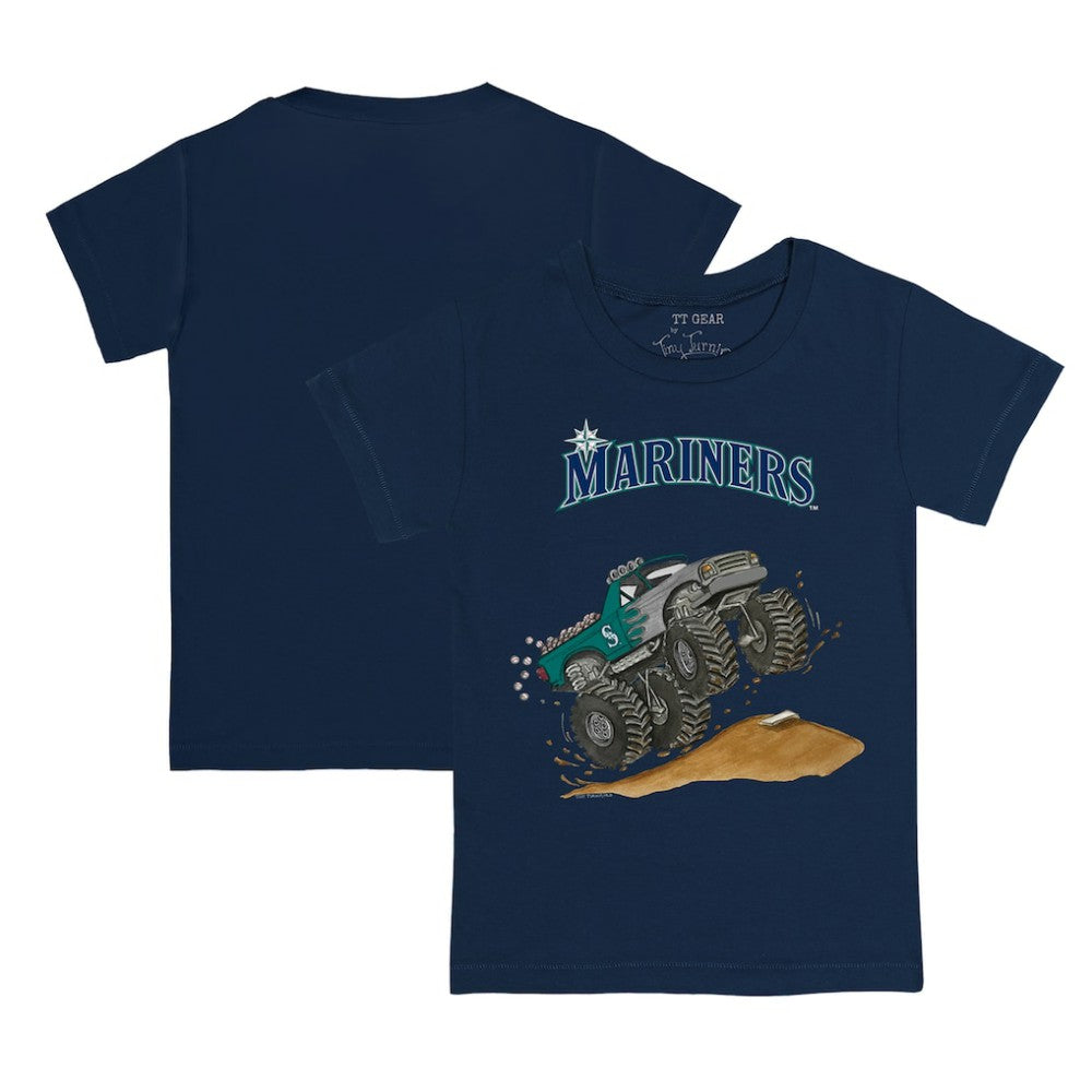 Seattle Mariners Tiny Turnip Youth Monster Truck T-Shirt - Navy