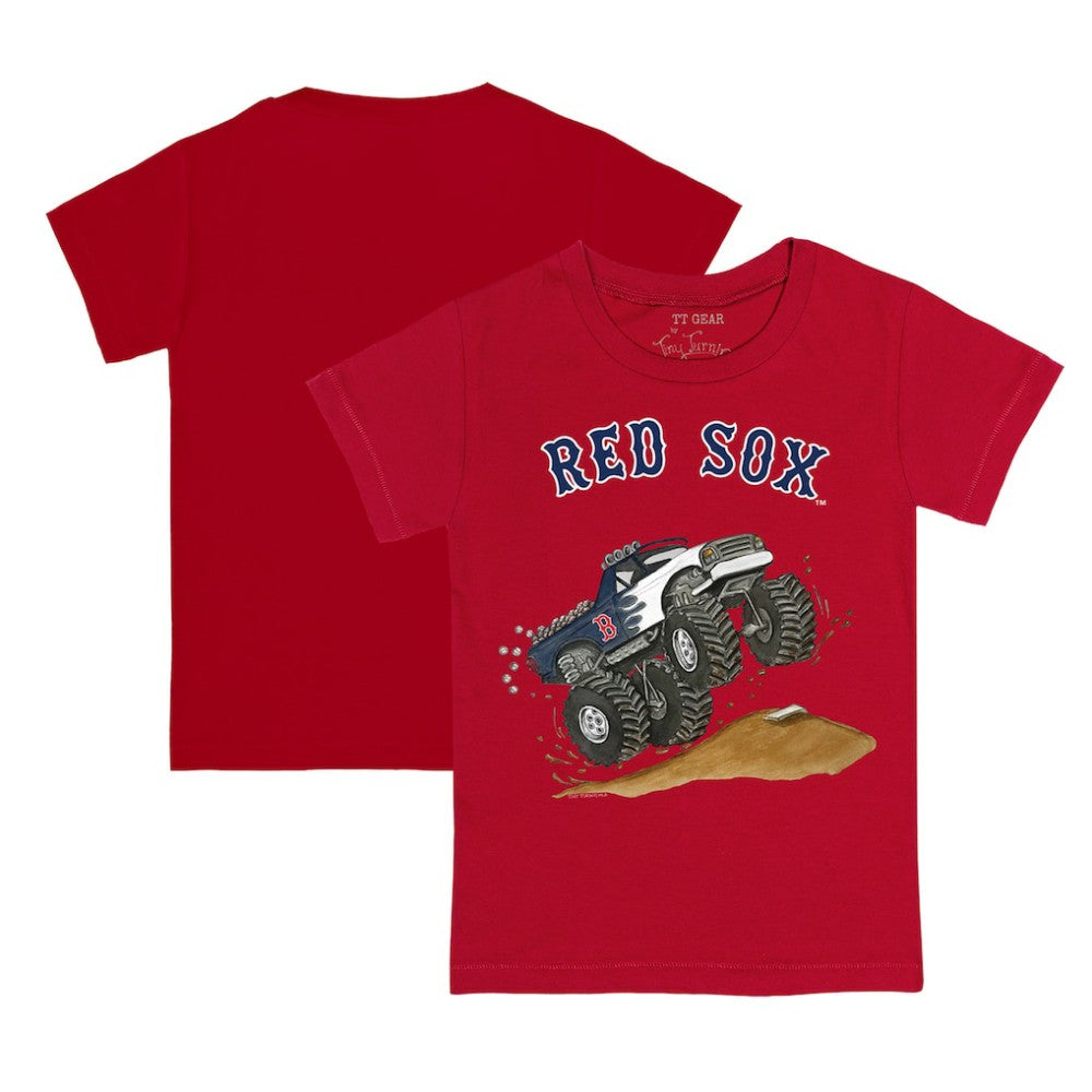 Boston Red Sox Tiny Turnip Youth Monster Truck T-Shirt - Red