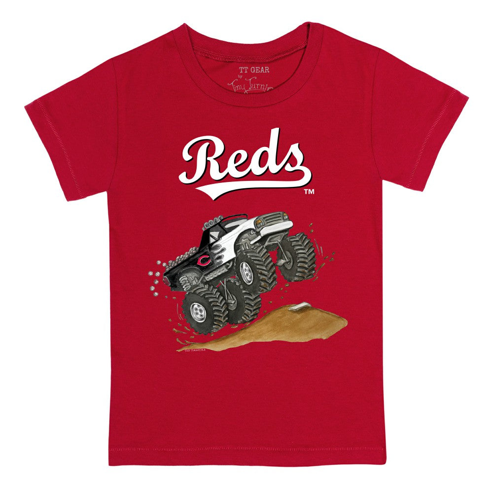 Cincinnati Reds Tiny Turnip Youth Monster Truck T-Shirt - Red