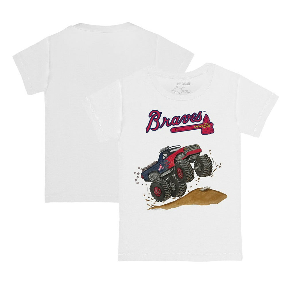 Atlanta Braves Tiny Turnip Youth Monster Truck T-Shirt - White