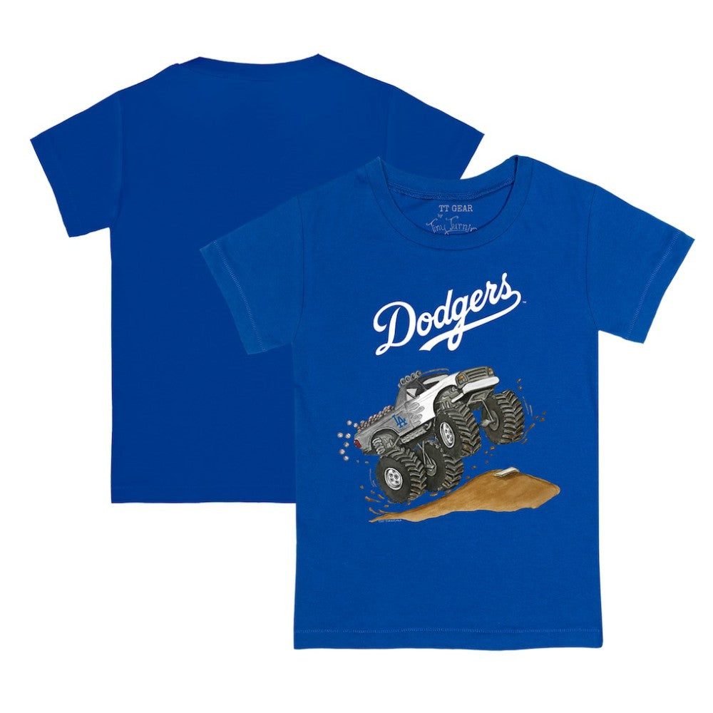 Los Angeles Dodgers Tiny Turnip Youth Monster Truck T-Shirt - Royal