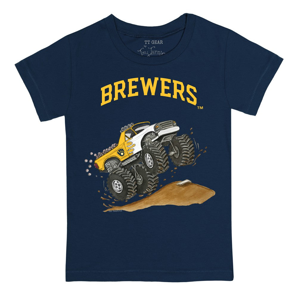 Milwaukee Brewers Tiny Turnip Youth Monster Truck T-Shirt - Navy