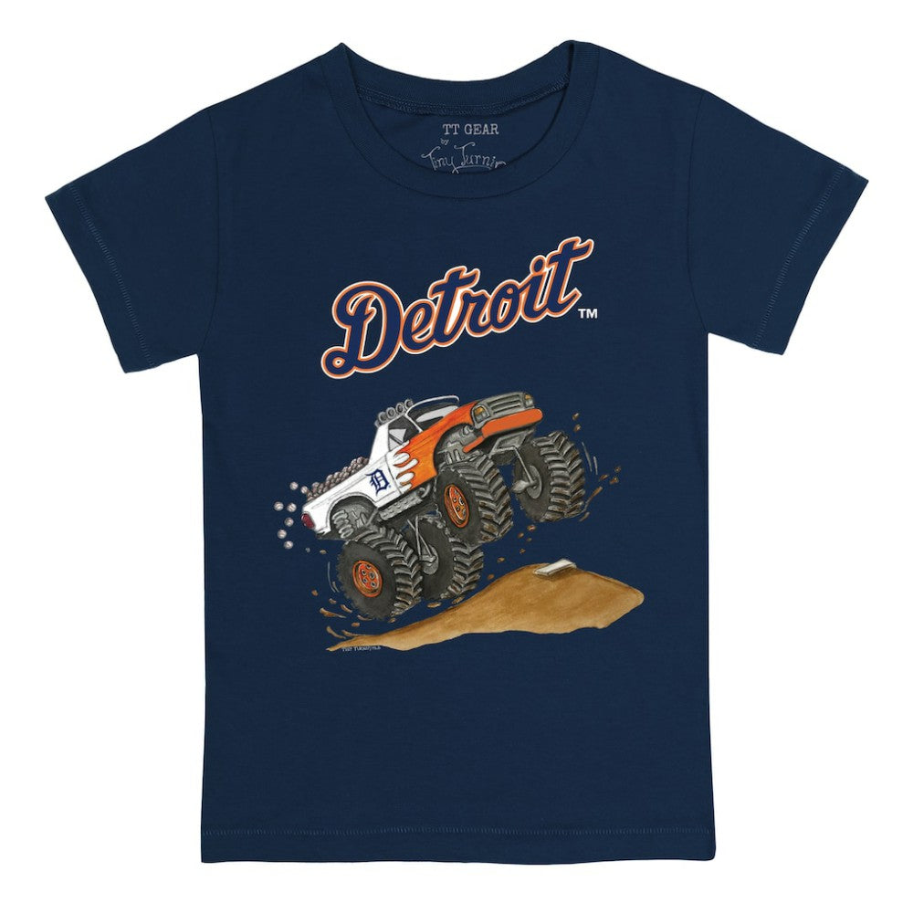 Detroit Tigers Tiny Turnip Youth Monster Truck T-Shirt - Navy