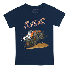 Detroit Tigers Tiny Turnip Youth Monster Truck T-Shirt - Navy
