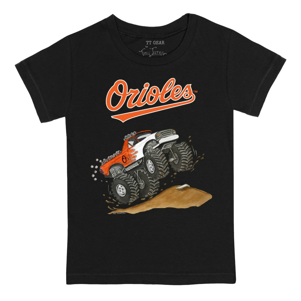 Baltimore Orioles Tiny Turnip Youth Monster Truck T-Shirt - Black