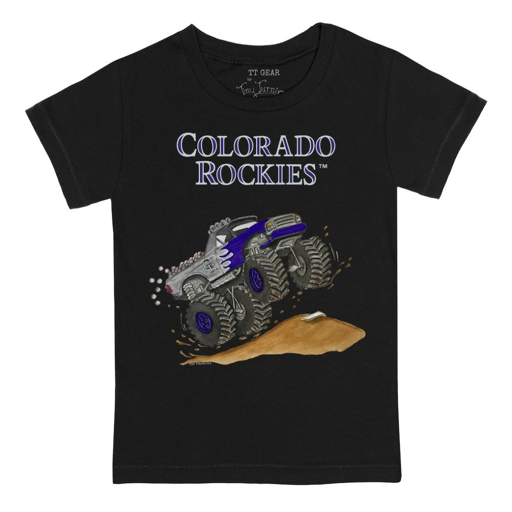 Colorado Rockies Tiny Turnip Youth Monster Truck T-Shirt - Black