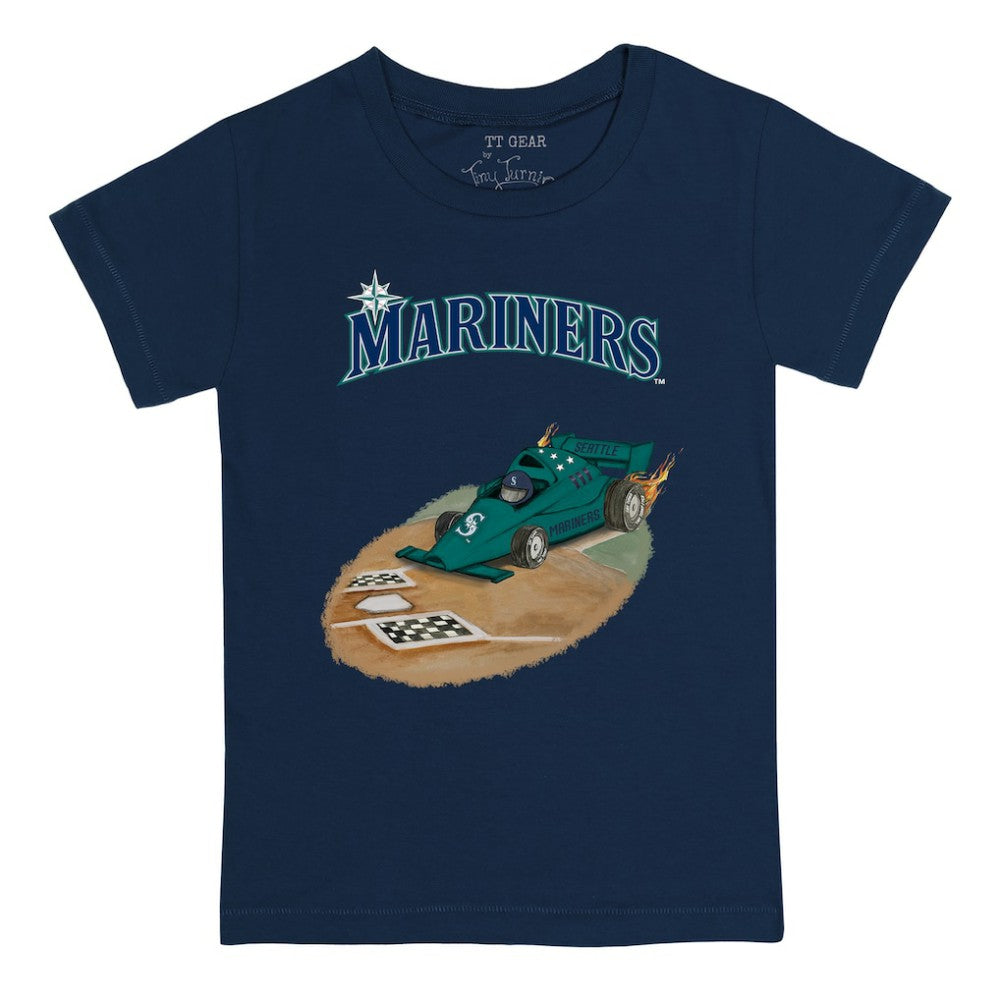 Seattle Mariners Tiny Turnip Youth Race Car T-Shirt - Navy