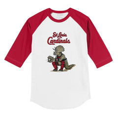 St. Louis Cardinals Tiny Turnip Youth Triceratops 3/4-Sleeve Raglan T-Shirt - White/Red