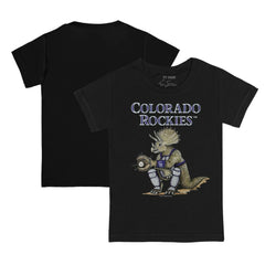 Colorado Rockies Tiny Turnip Youth Triceratops T-Shirt - Black