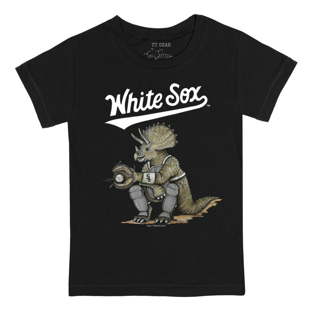 Chicago White Sox Tiny Turnip Youth Triceratops T-Shirt - Black