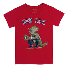 Boston Red Sox Tiny Turnip Youth Triceratops T-Shirt - Red