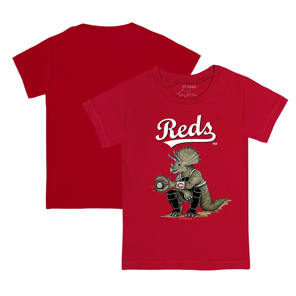 Cincinnati Reds Tiny Turnip Youth Triceratops T-Shirt - Red