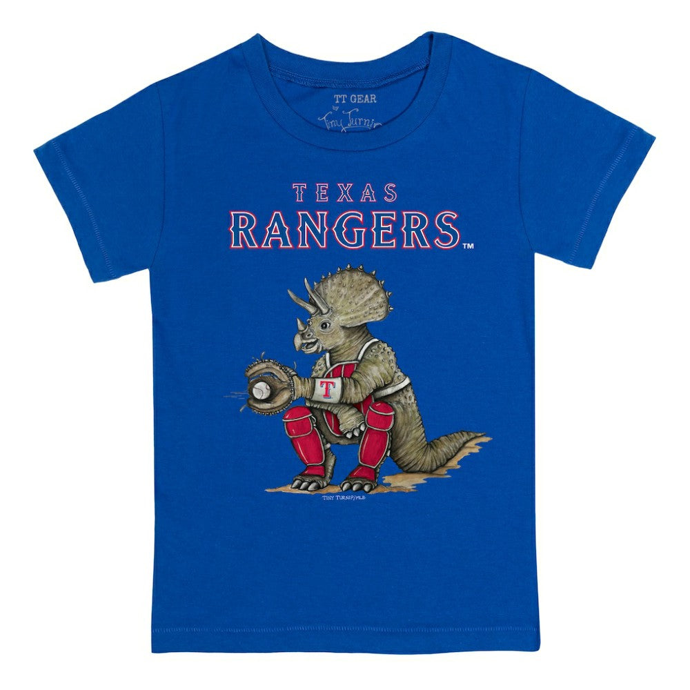 Texas Rangers Tiny Turnip Youth Triceratops T-Shirt - Royal