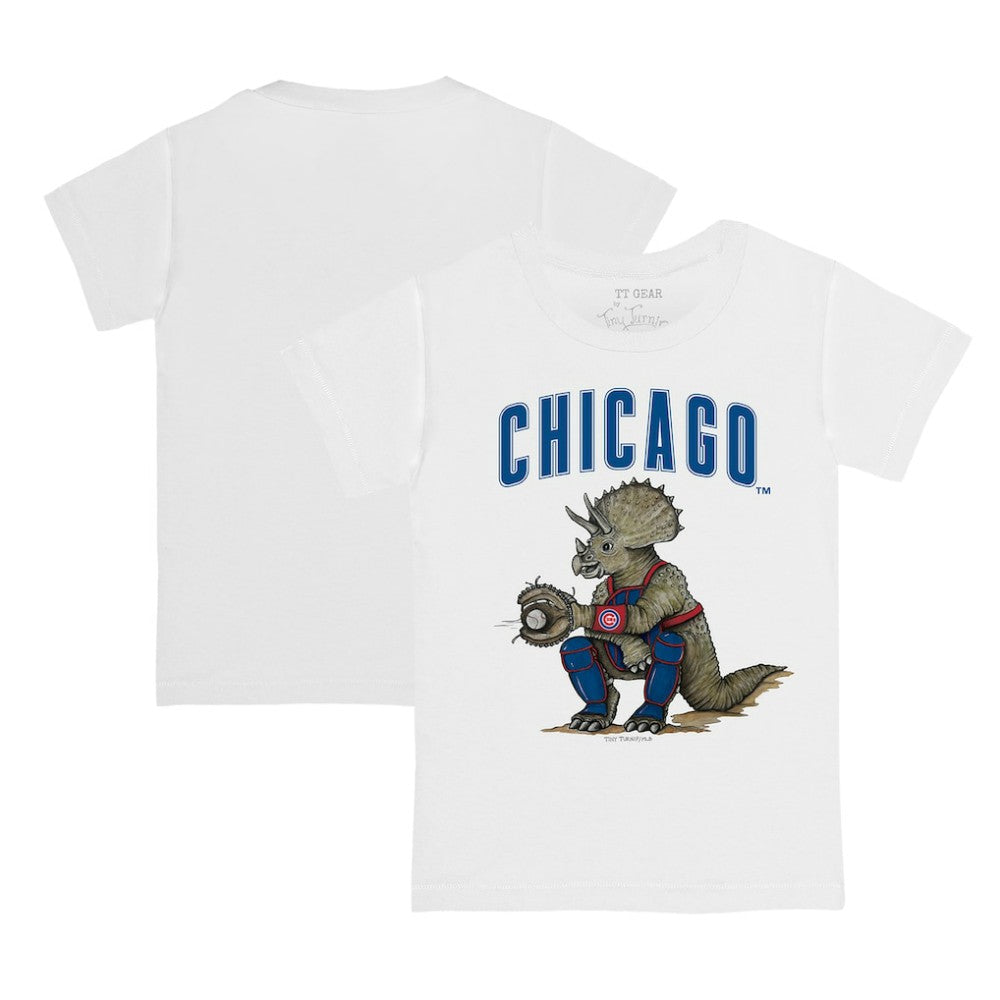 Chicago Cubs Tiny Turnip Youth Triceratops T-Shirt - White