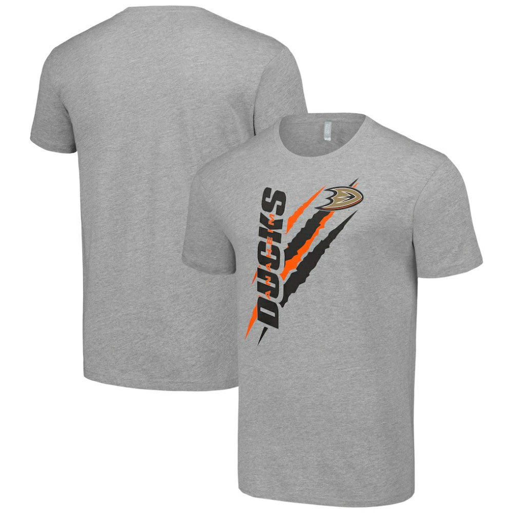 Anaheim Ducks Starter Color Scratch T-Shirt Heather Gray