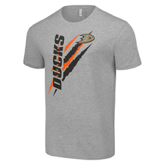 Anaheim Ducks Starter Color Scratch T-Shirt Heather Gray