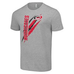 Carolina Hurricanes Starter Color Scratch T-Shirt Heather Gray