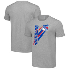 New York Rangers Starter Color Scratch T-Shirt Heather Gray