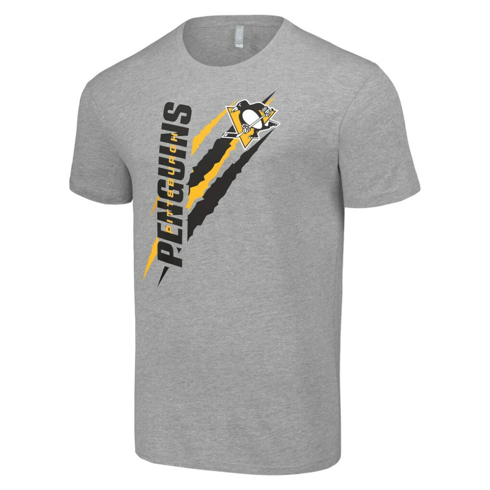 Pittsburgh Penguins Starter Color Scratch T-Shirt Heather Gray