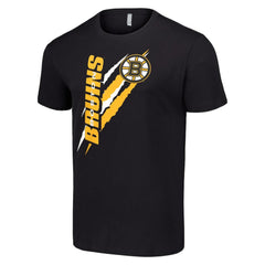 Boston Bruins Starter Color Scratch T-Shirt Black