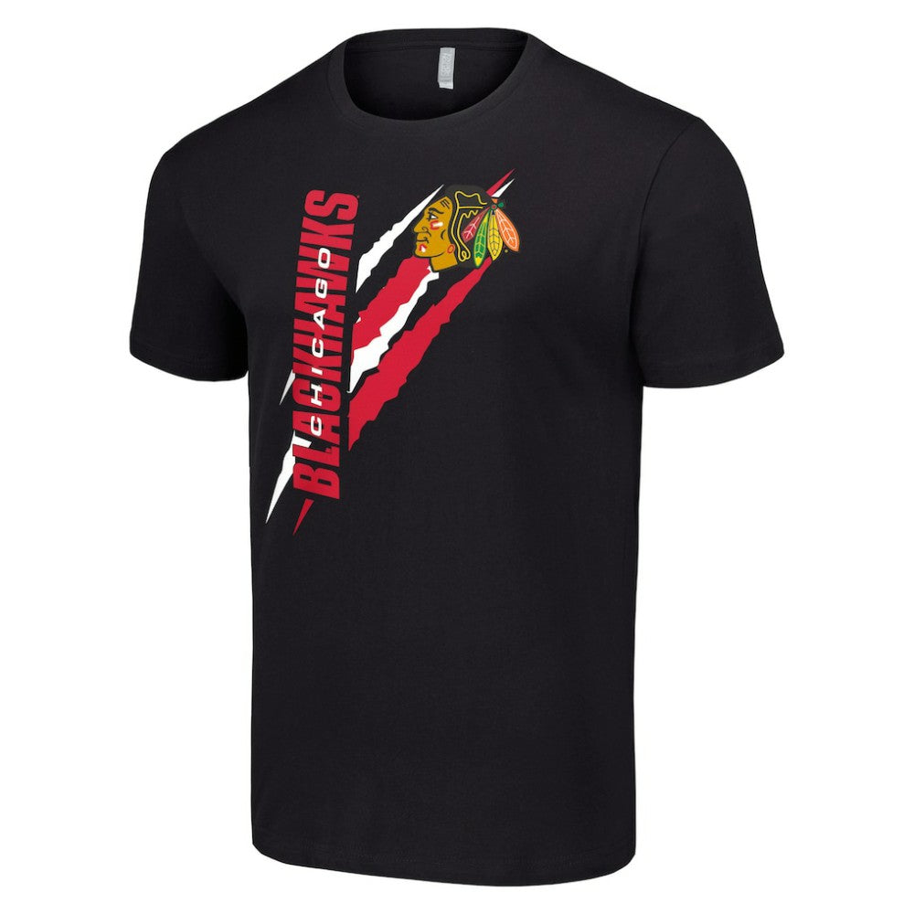 Chicago Blackhawks Starter Color Scratch T-Shirt Black