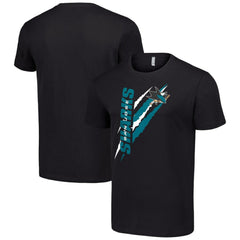 San Jose Sharks Starter Color Scratch T-Shirt Black