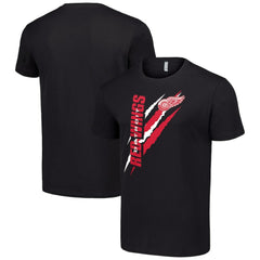 Detroit Red Wings Starter Color Scratch T-Shirt Black