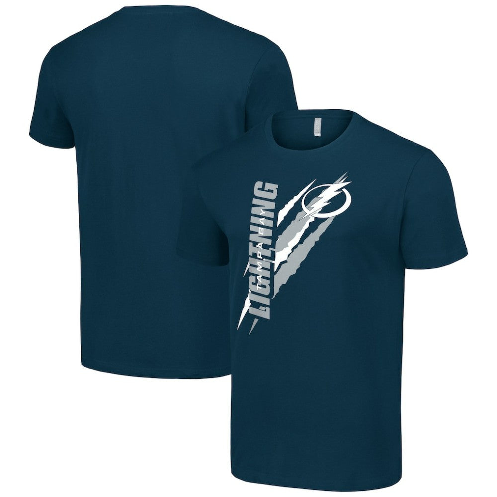 Tampa Bay Lightning Starter Color Scratch T-Shirt Navy