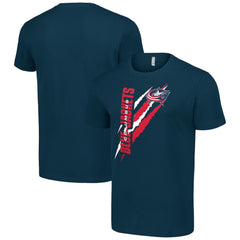 Columbus Blue Jackets Starter Color Scratch T-Shirt Navy