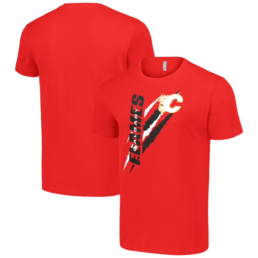 Calgary Flames Starter Color Scratch T-Shirt Red