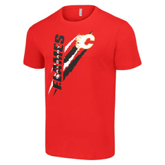 Calgary Flames Starter Color Scratch T-Shirt Red