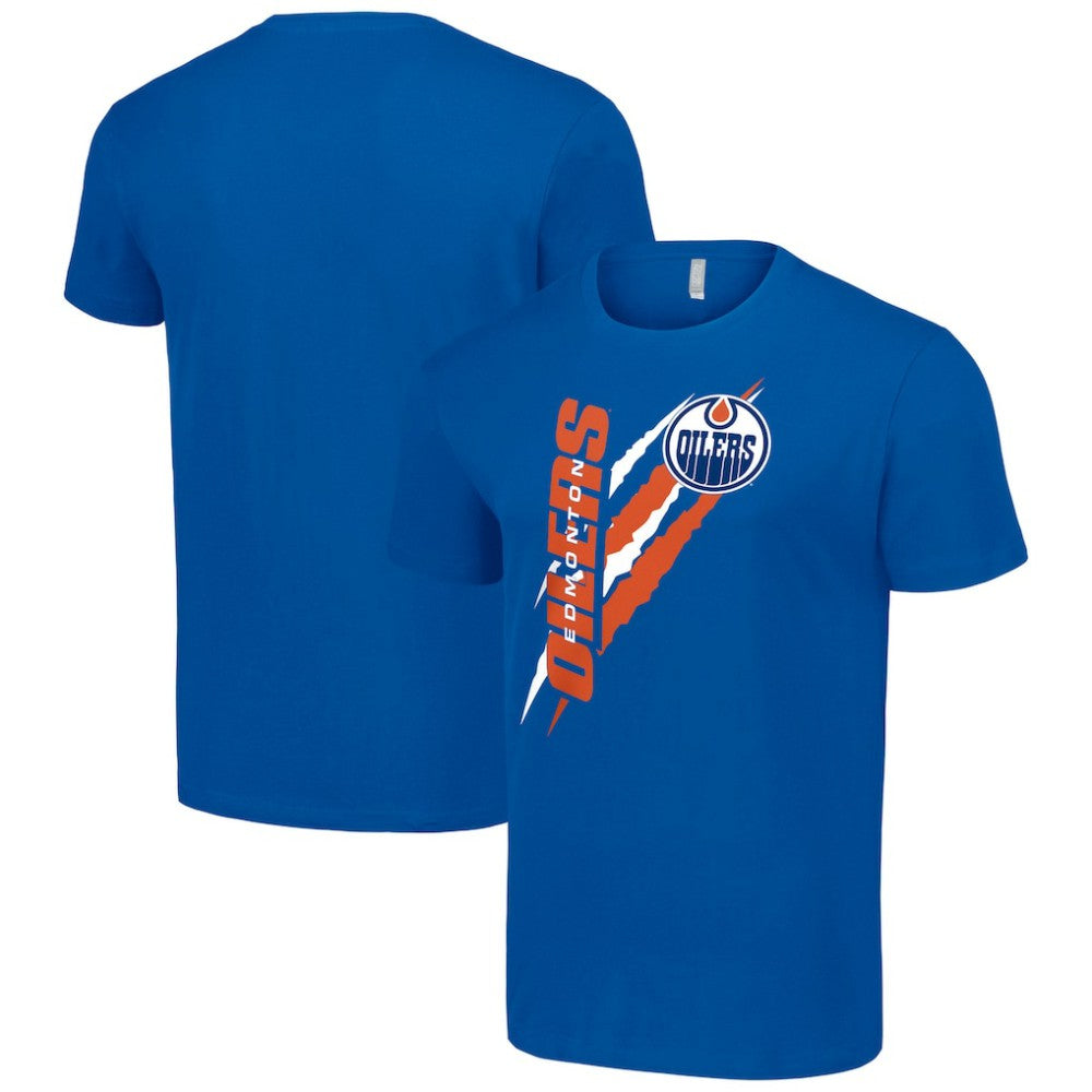 Edmonton Oilers Starter Color Scratch T-Shirt Royal
