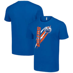 Edmonton Oilers Starter Color Scratch T-Shirt Royal