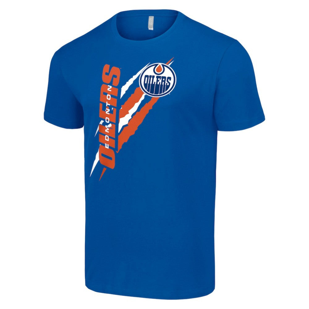Edmonton Oilers Starter Color Scratch T-Shirt Royal