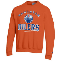 Edmonton Oilers Champion Eco Powerblend Crewneck Sweatshirt Orange