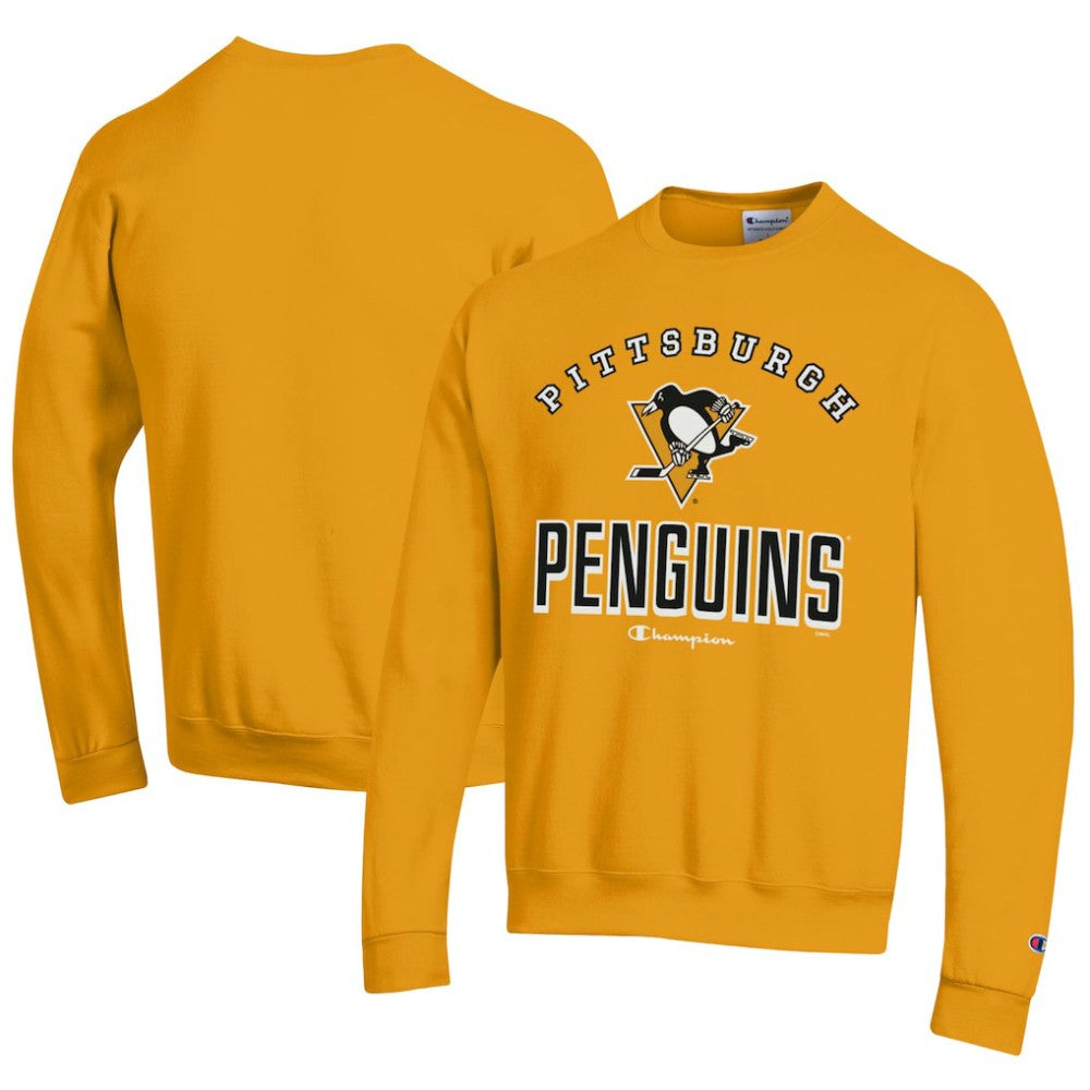 Pittsburgh Penguins Champion Eco Powerblend Crewneck Sweatshirt Gold