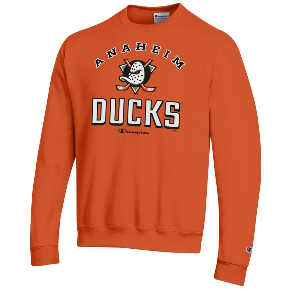 Anaheim Ducks Champion Eco Powerblend Crewneck Sweatshirt Orange