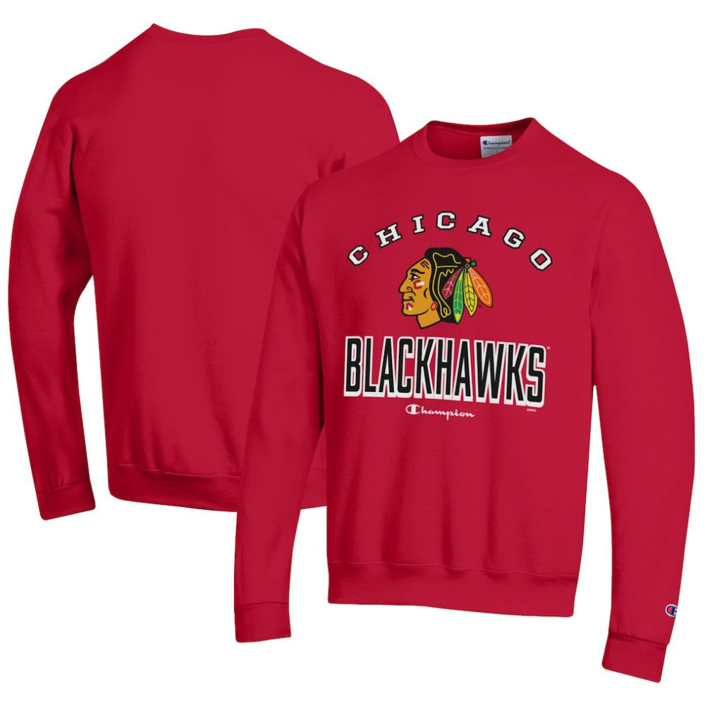 Chicago Blackhawks Champion Eco Powerblend Crewneck Sweatshirt Red