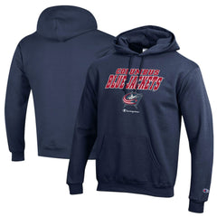 Columbus Blue Jackets Champion Eco Powerblend Pullover Hoodie Navy