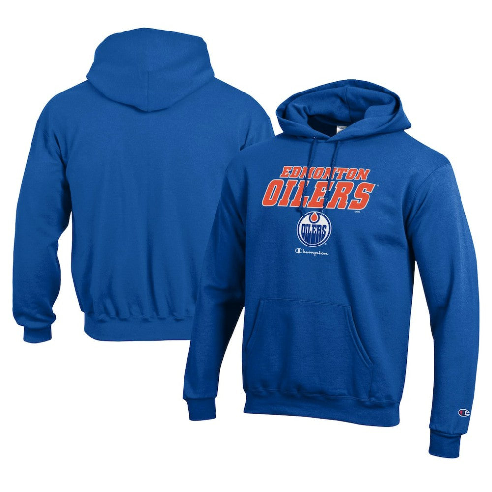 Edmonton Oilers Champion Eco Powerblend Pullover Hoodie Royal