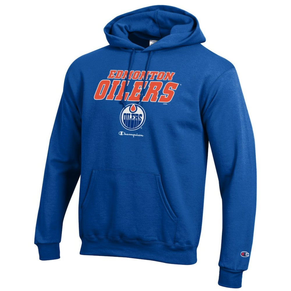 Edmonton Oilers Champion Eco Powerblend Pullover Hoodie Royal