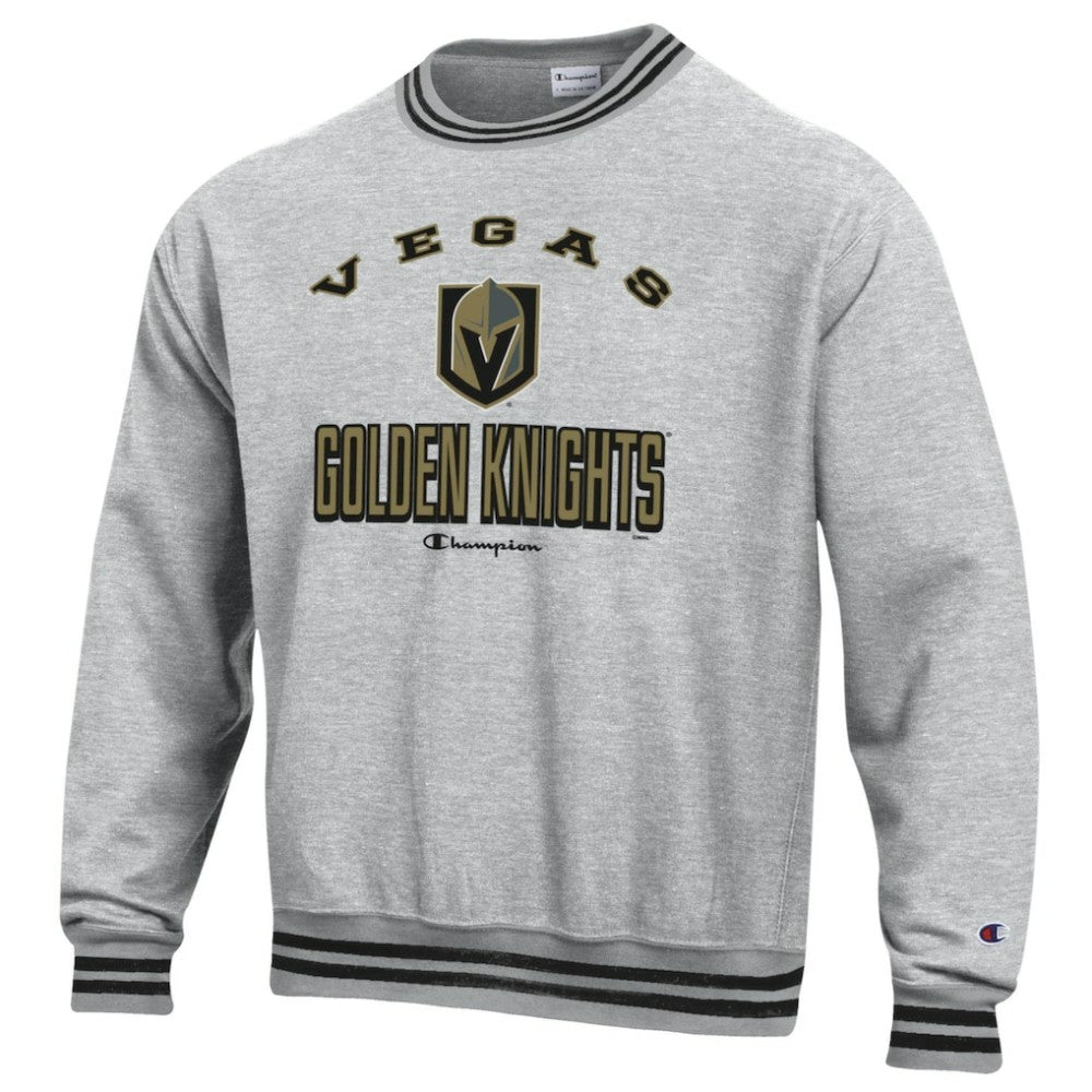 Vegas Golden Knights Champion Reverse Weave Yarn Dye Pullover Sweatshirt Heather Gray