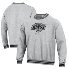 Los Angeles Kings Champion Reverse Weave Yarn Dye Pullover Sweatshirt Heather Gray