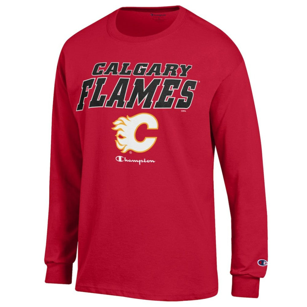 Calgary Flames Champion Long-Sleeve Jersey T-Shirt Red