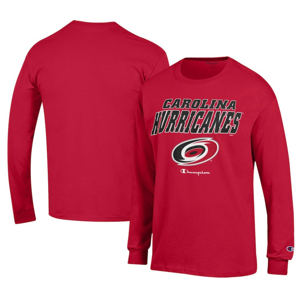Carolina Hurricanes Champion Long-Sleeve Jersey T-Shirt Red