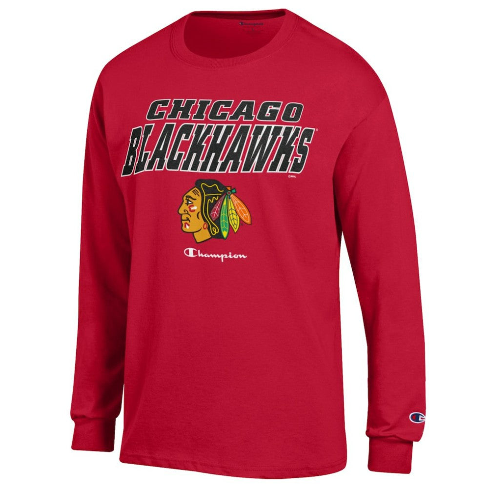 Chicago Blackhawks Champion Long-Sleeve Jersey T-Shirt Red