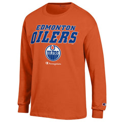 Edmonton Oilers Champion Long-Sleeve Jersey T-Shirt Orange